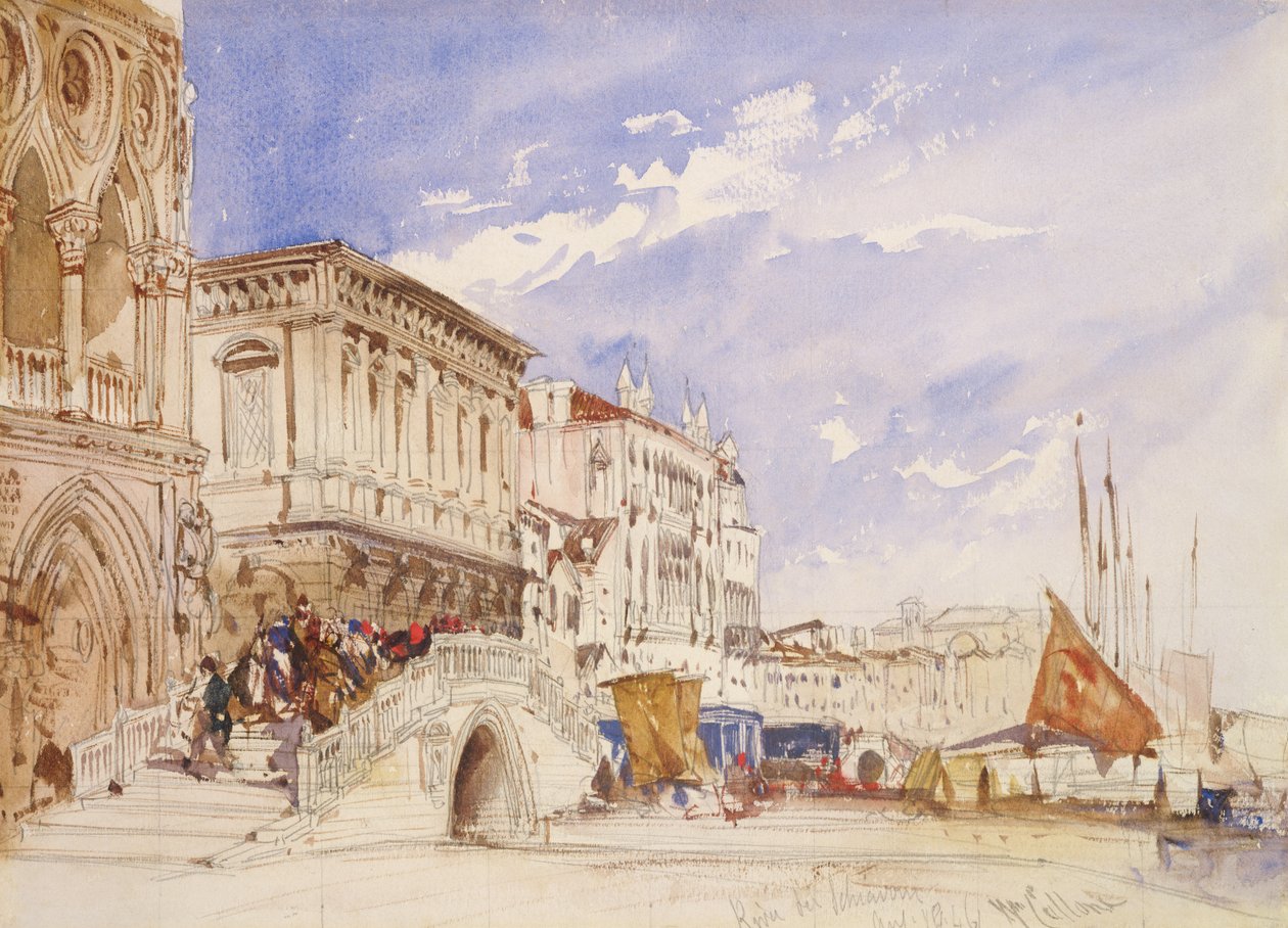 Riva degli Schiavoni, Venice, 1846 by William Callow
