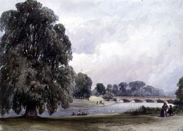 The Serpentine, Kensington Gardens by William Callow