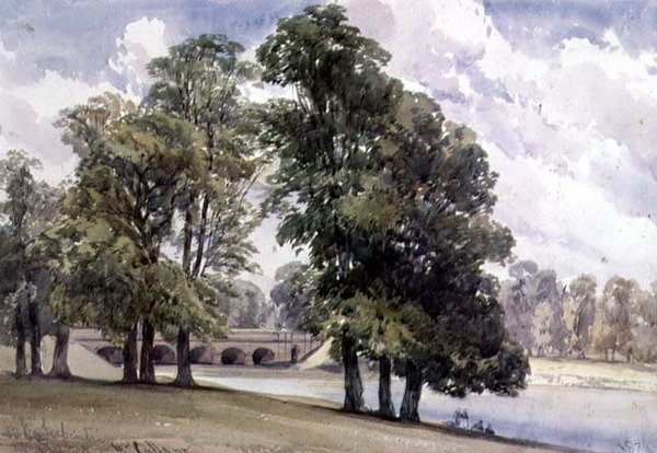 View on the Serpentine, Hyde Park by William Callow