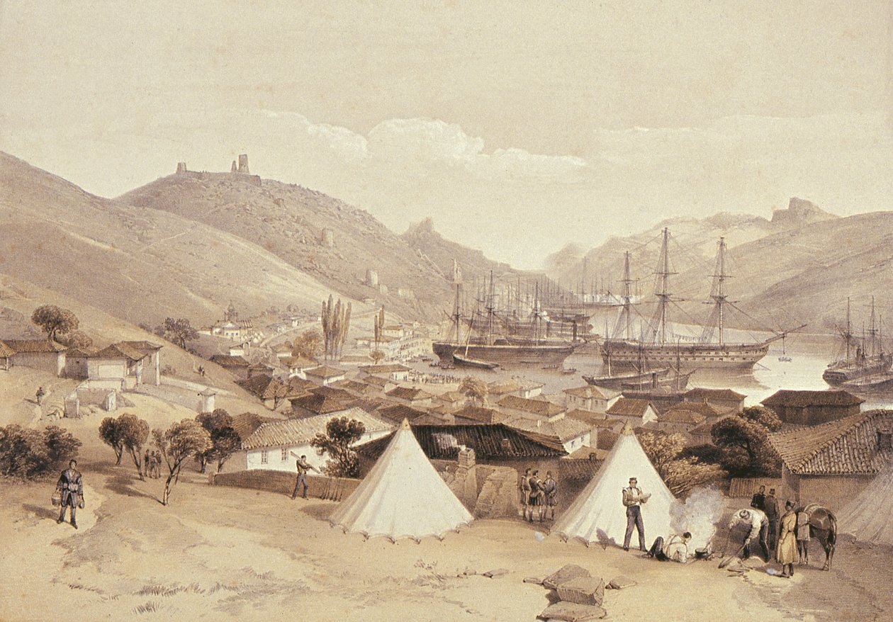 Balaklava Looking Towards the Sea, 1855 by William Crimea Simpson