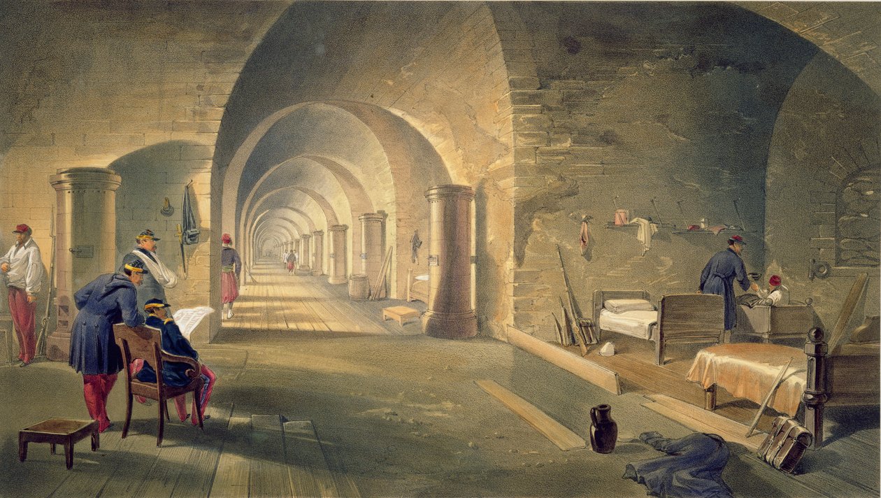 Interior of Fort Nicholas, plate from 