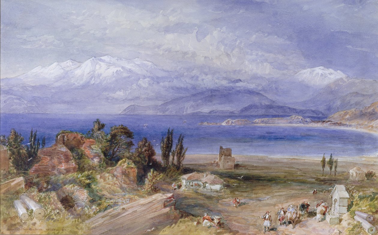 Parnassus and Helicon from Corinth by William Crimea Simpson