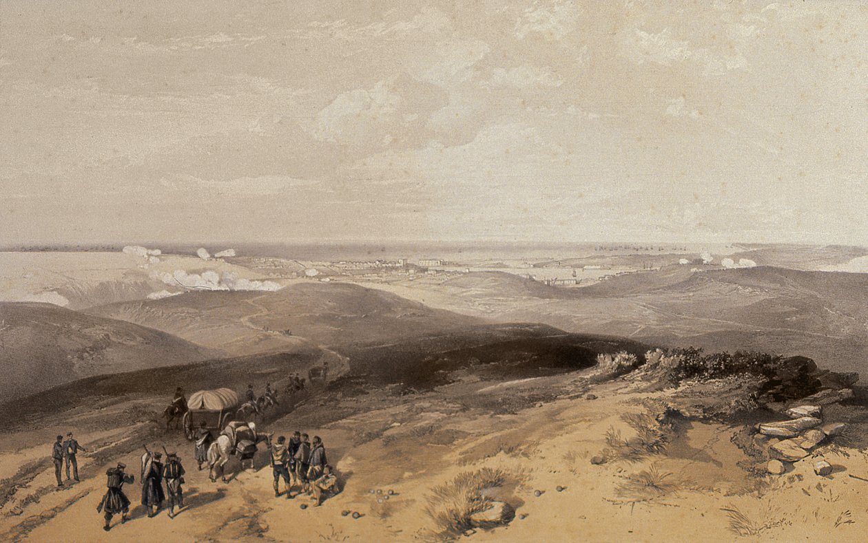 Sebastopol from the Rear of the English Batteries, 1855 by William Crimea Simpson