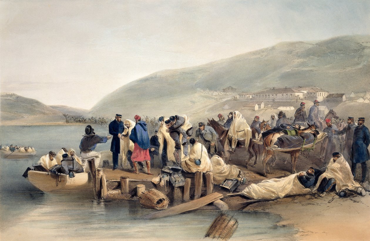 The Embarkation of the Sick at Balaklava, Plate from 