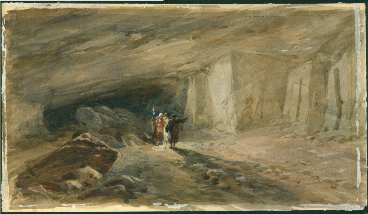 The Quarry Caverns, Jerusalem, 1869 by William Crimea Simpson