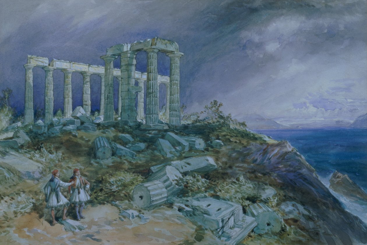 The Temple of Poseidon, Sunium, 1877