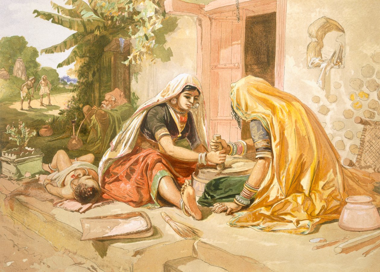 Women Grinding Corn, from 