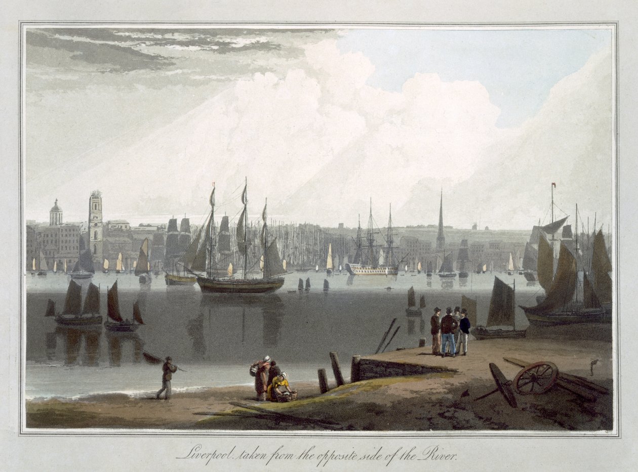 Liverpool, Taken from the Opposite Side of the River, from Volume II of 