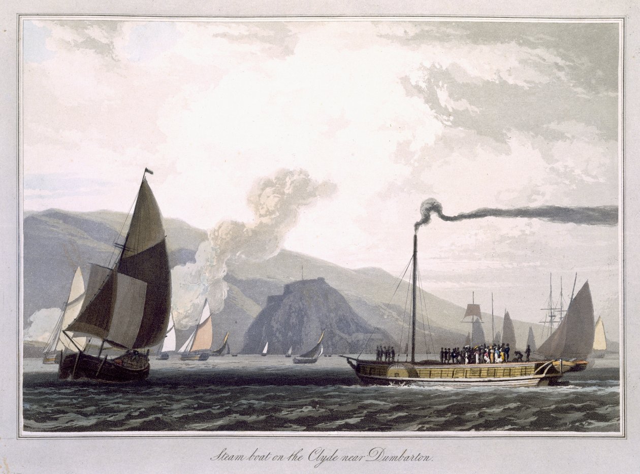 Steam Boat on the Clyde near Dumbarton, from 