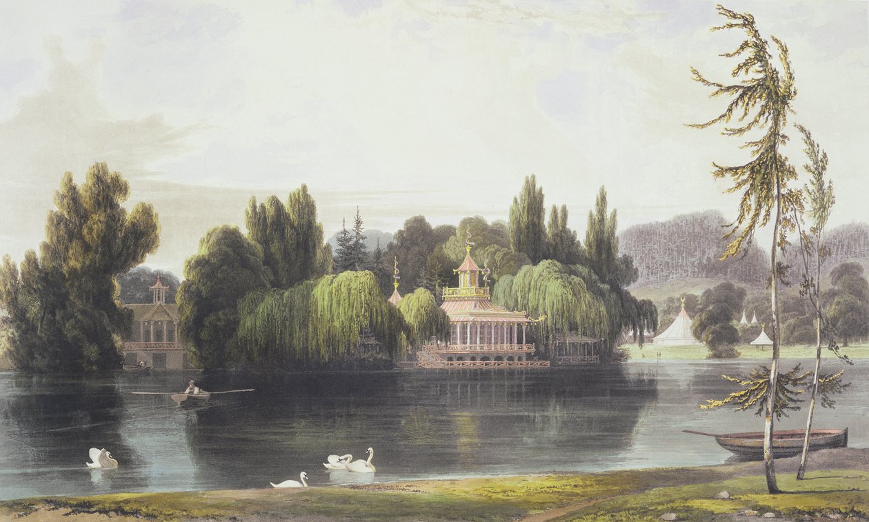 View of Virginia Water with Garden Temples, from 