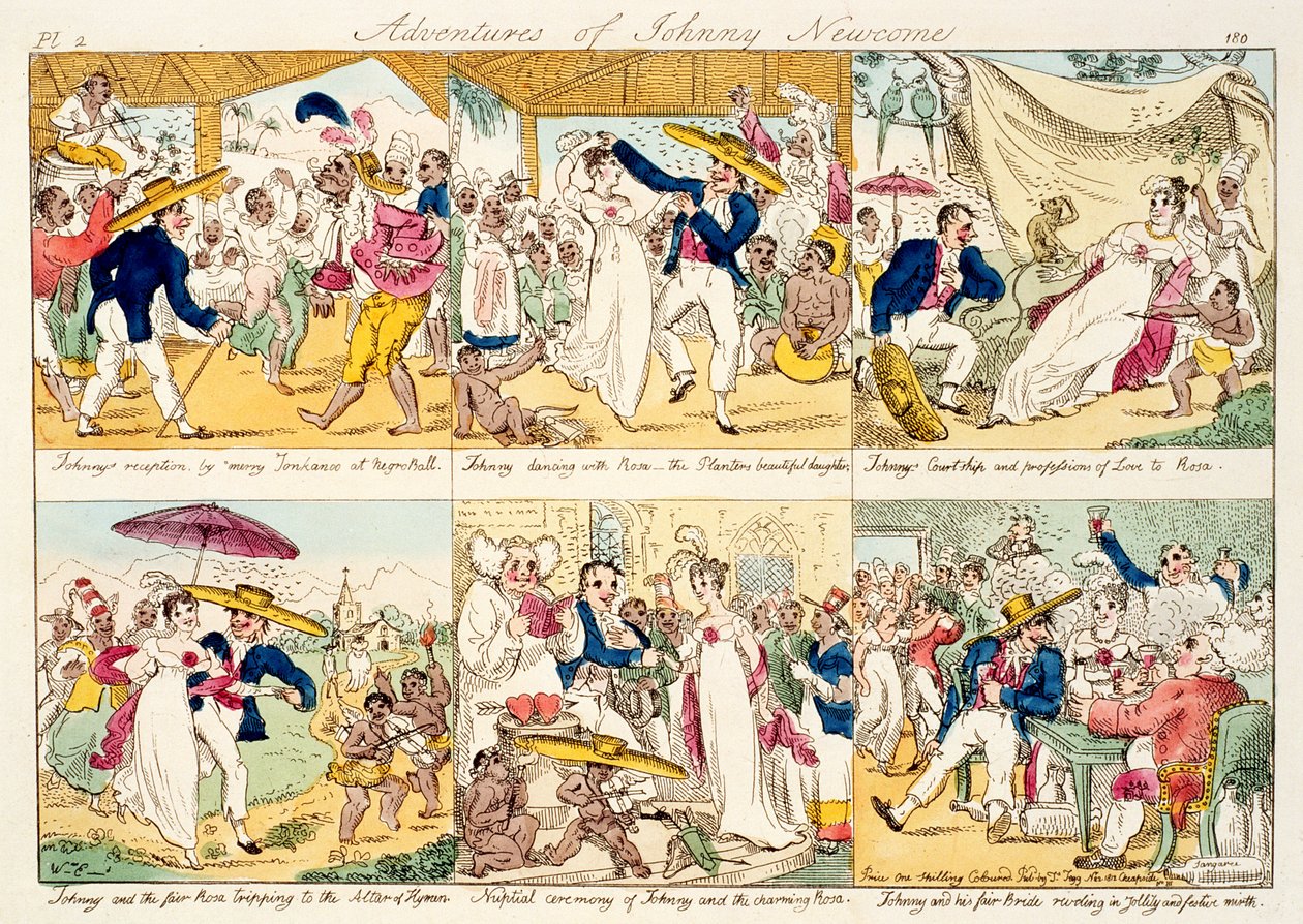 The Adventures of Johnny Newcome, published 1812 by William Elmes