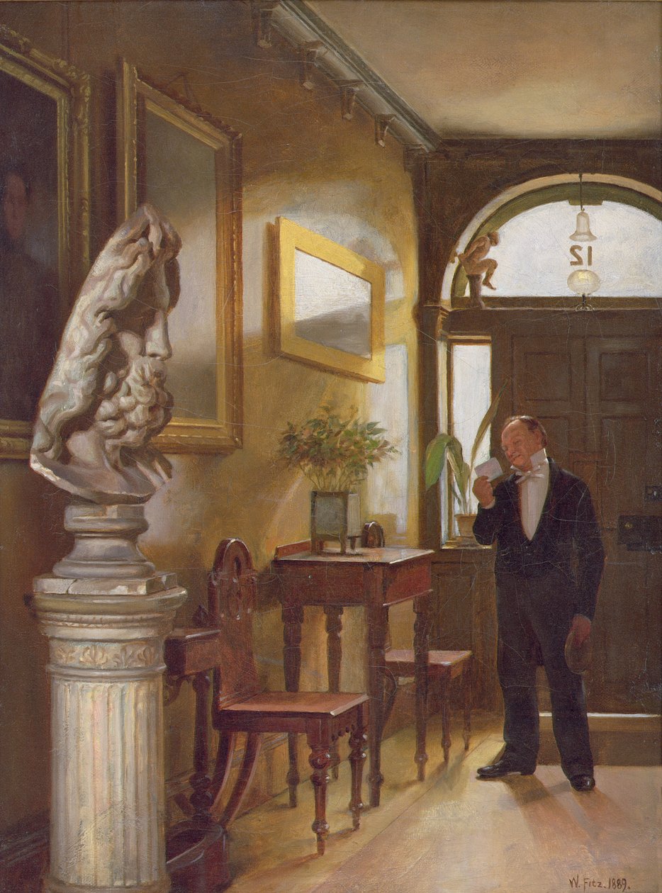 The Calling Card, 1889 by William Fitz