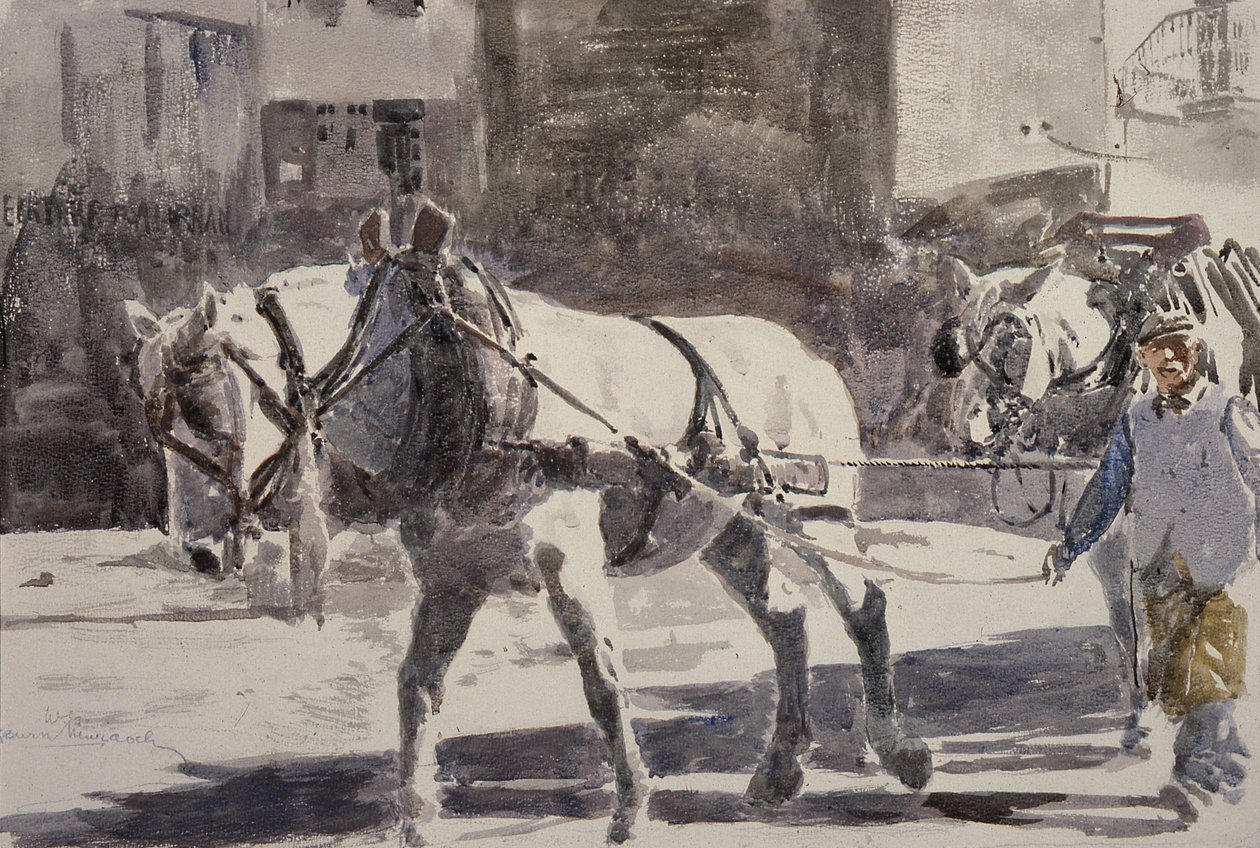 Two Percheron Horses by William G. Burn Murdoch