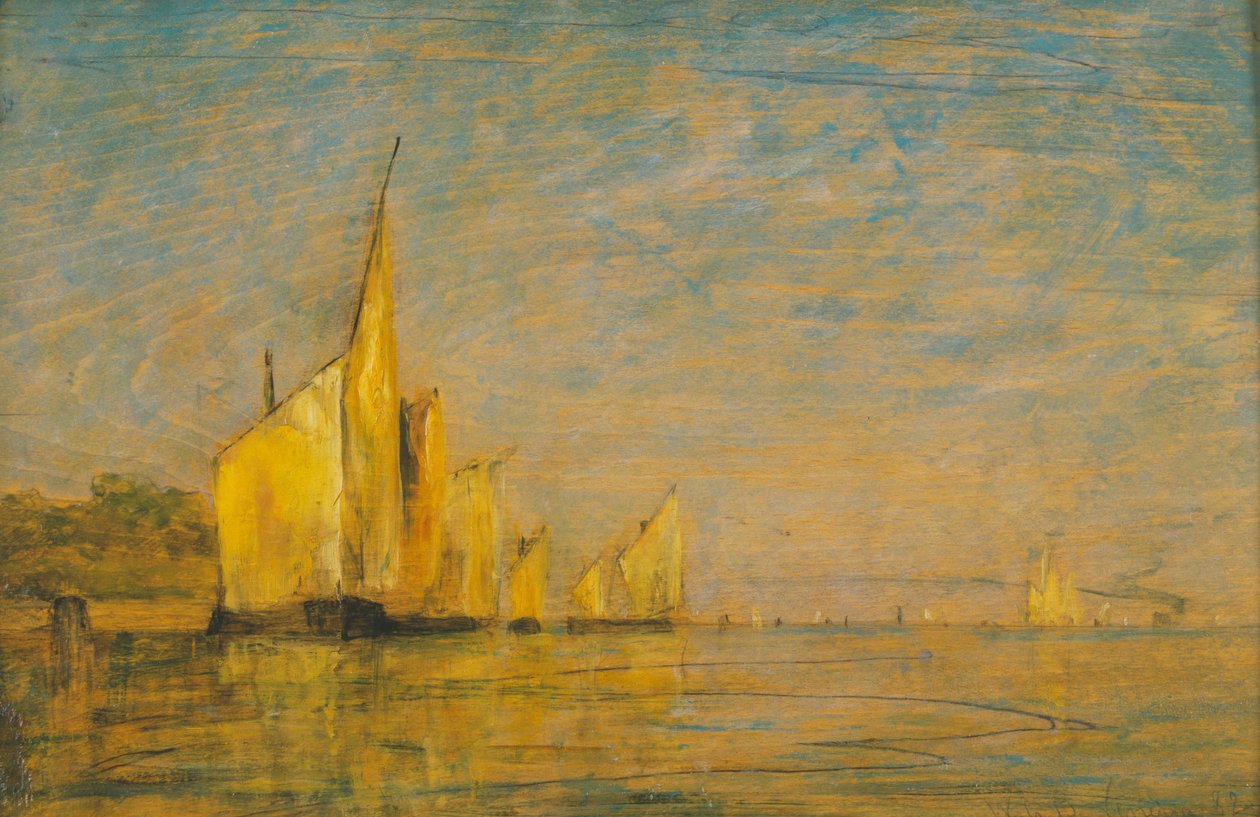 A Group of Boats, Venice by William Gedney Bunce