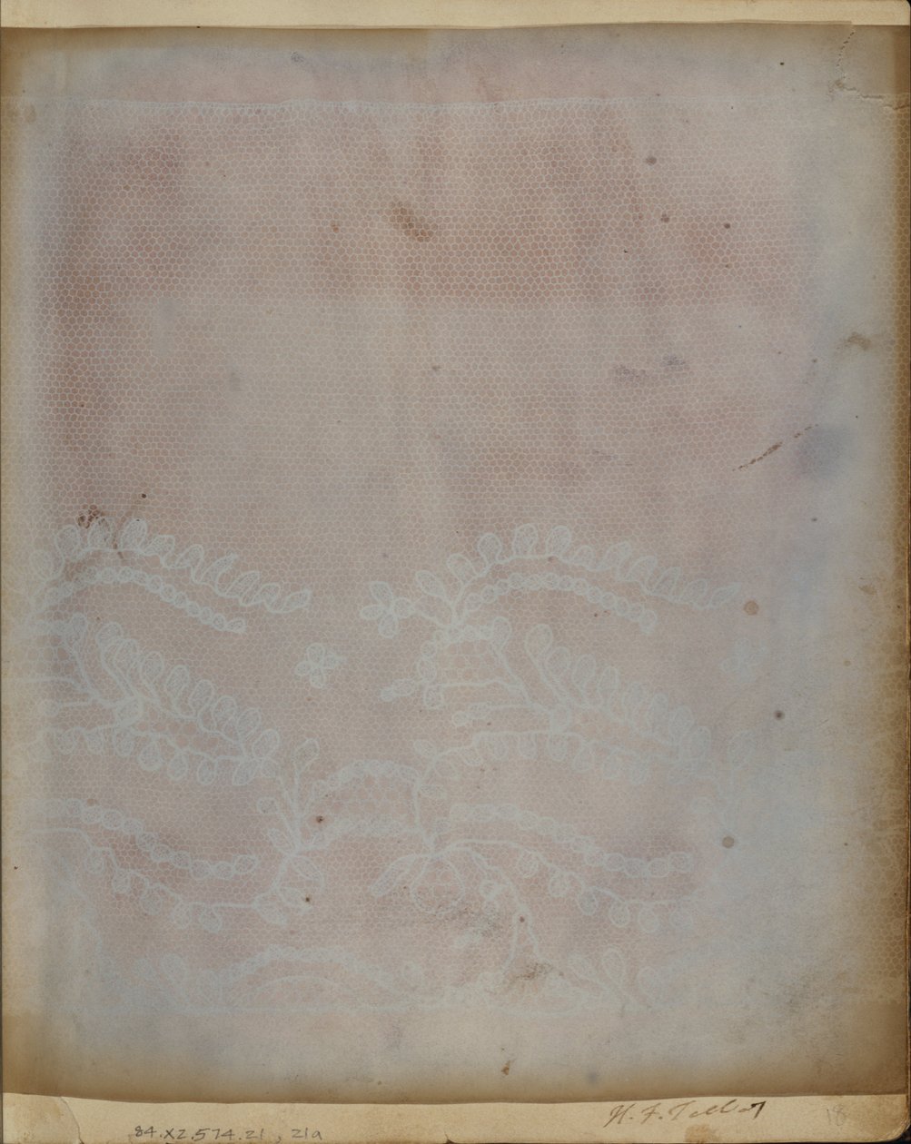 Photogenic Drawing of a Fragment of Lace by William Henry Fox Talbot