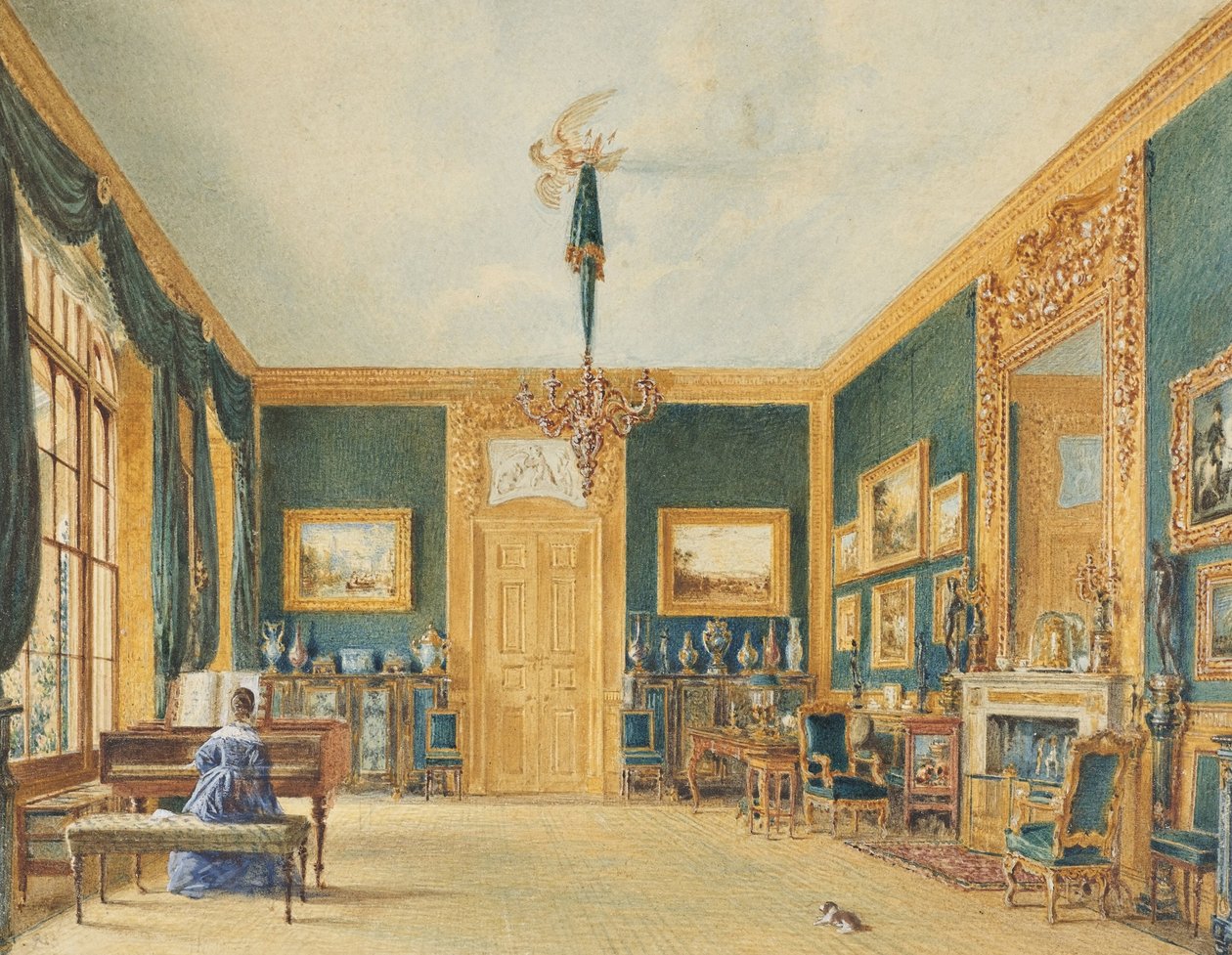 The Green Drawing Room of the Earl of Essex at Cassiobury by William Henry Hunt