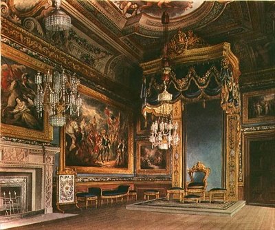 The Kings Audience Chamber, Windsor Castle from Pynes Royal Residences by William Henry Pyne