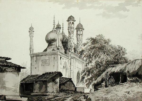 A Mosque at Gazipoor by William Hodges