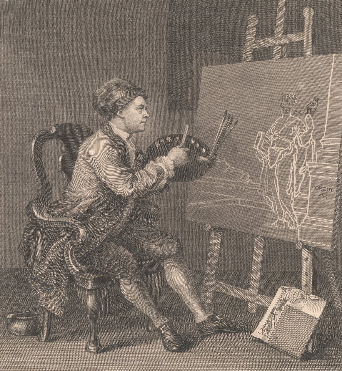 Hogarth Painting the Comic Muse by William Hogarth