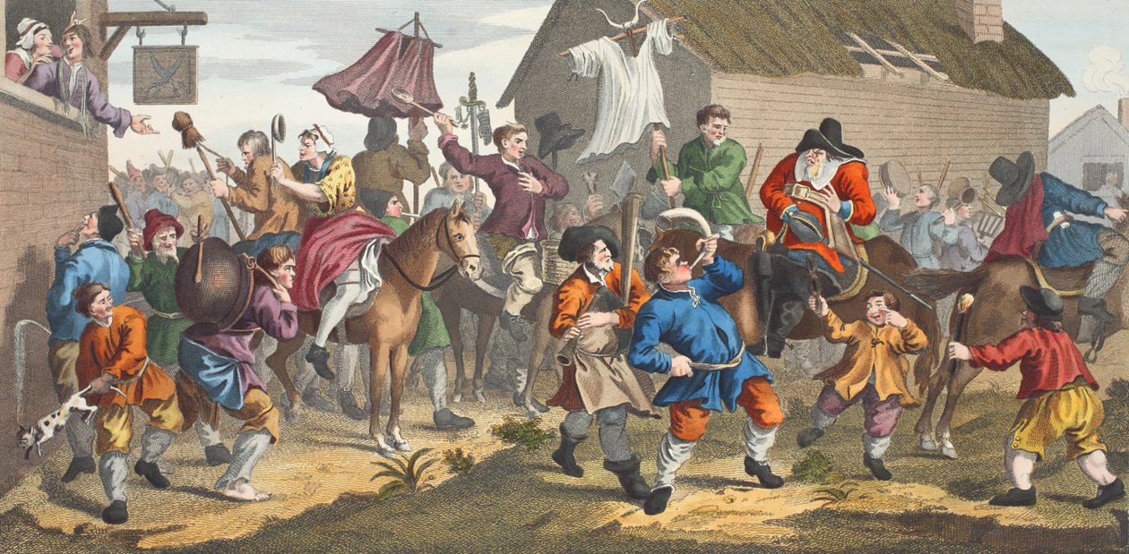 Hudibras Encounters the Skimmington, illustration from 