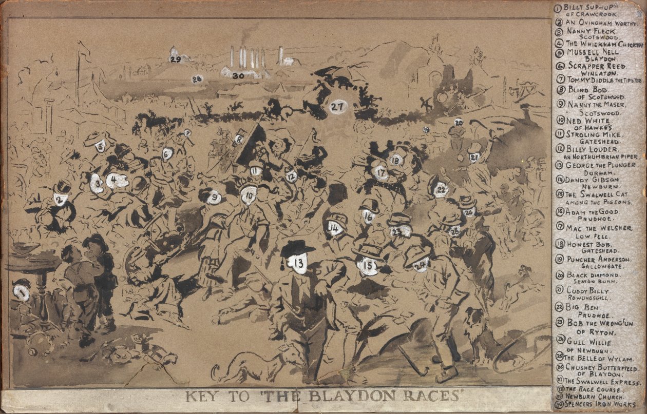 Key to the Blaydon Races by William Irving: Fine art print