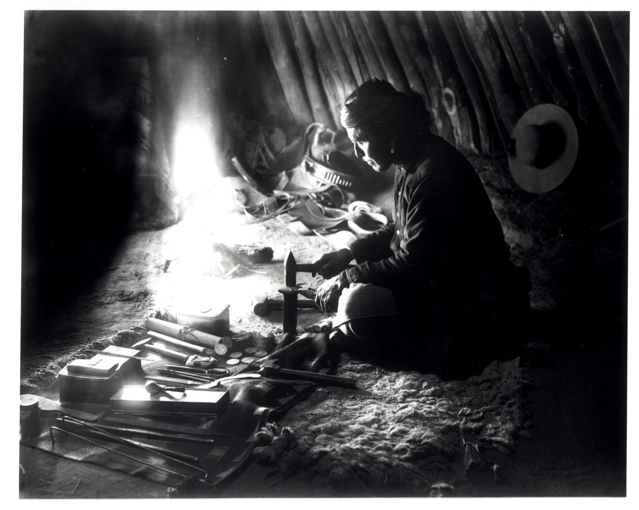 Navaho Silversmith, c.1915 by William Carpenter
