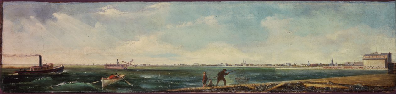 Michigan Avenue from the Eastern Extension of the North Pier, Chicago, 1865 by William J. OBrien