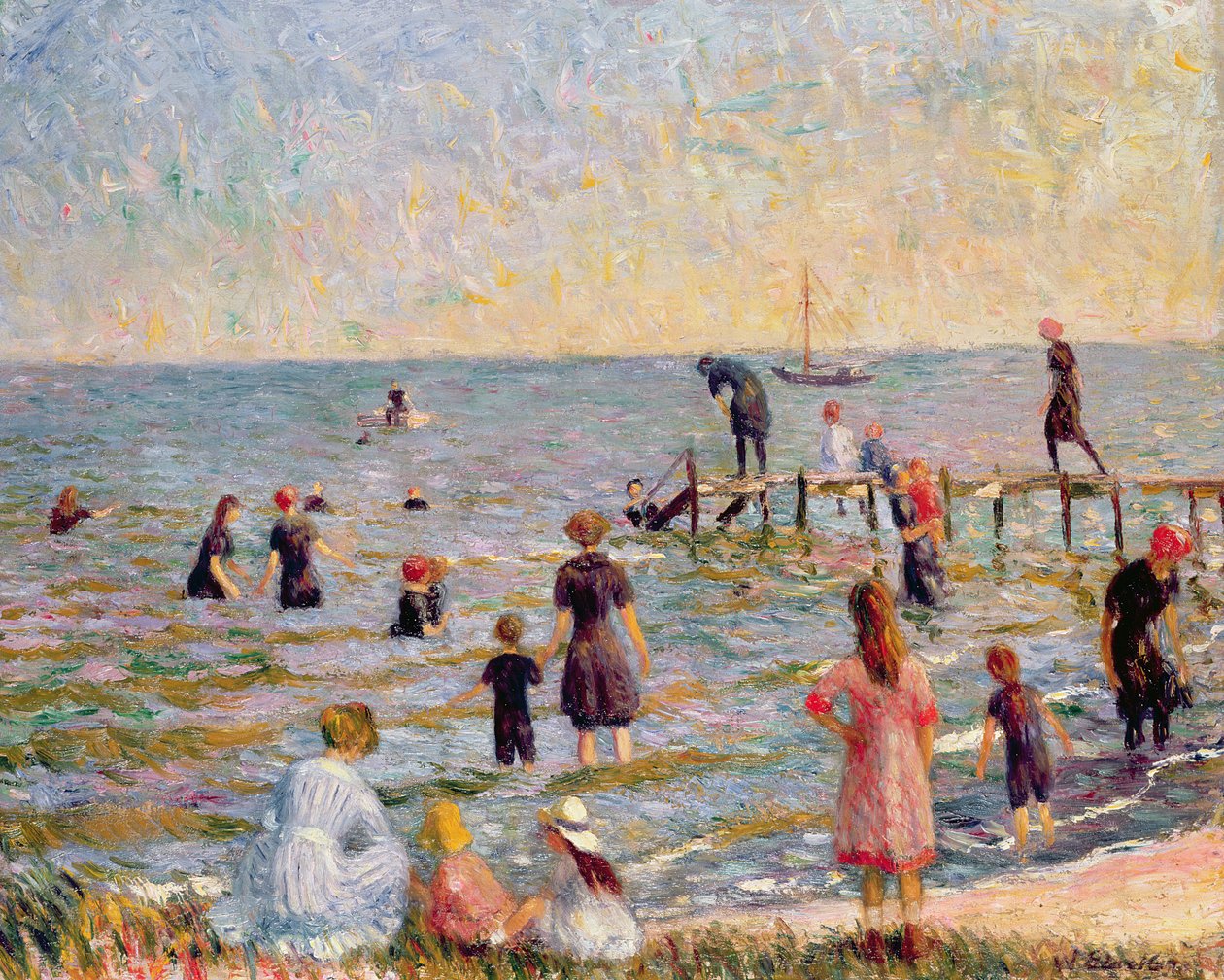 Bathing at Bellport, Long Island by William James Glackens