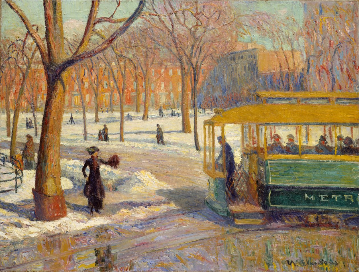 The Green Car by William James Glackens