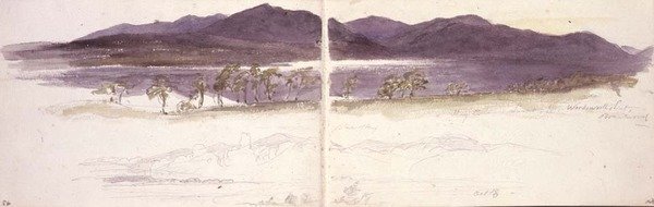 Sunset from Wordsworths Seat, Brantwood by William James Linton