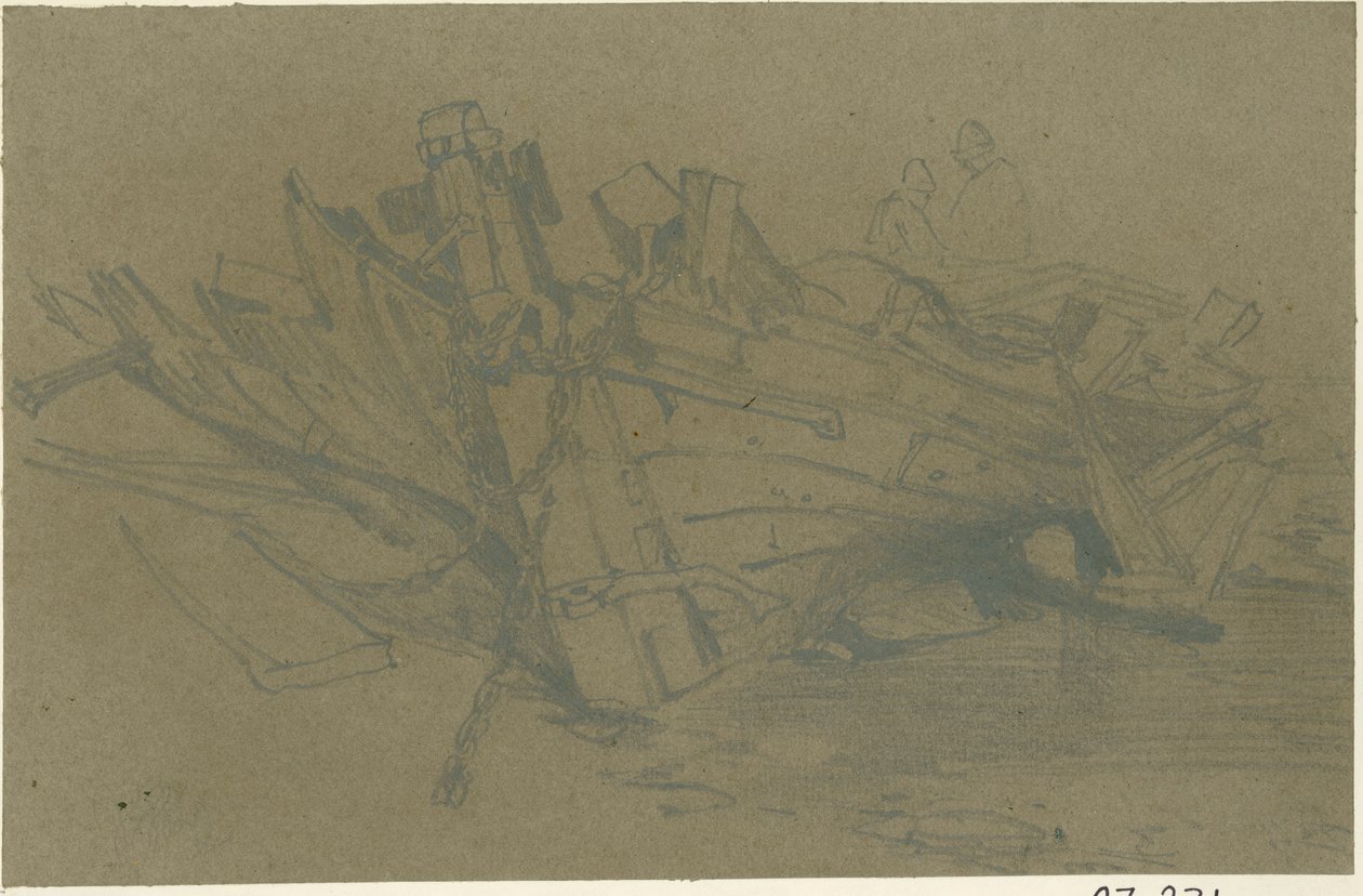 A Damaged Boat by William James Muller