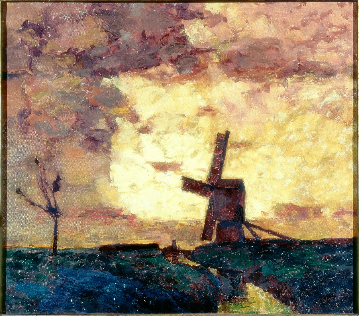 Windmill and Dyke by William Kiddier
