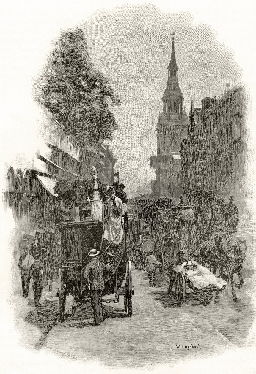 Cheapside and Bow Church Steeple, from 