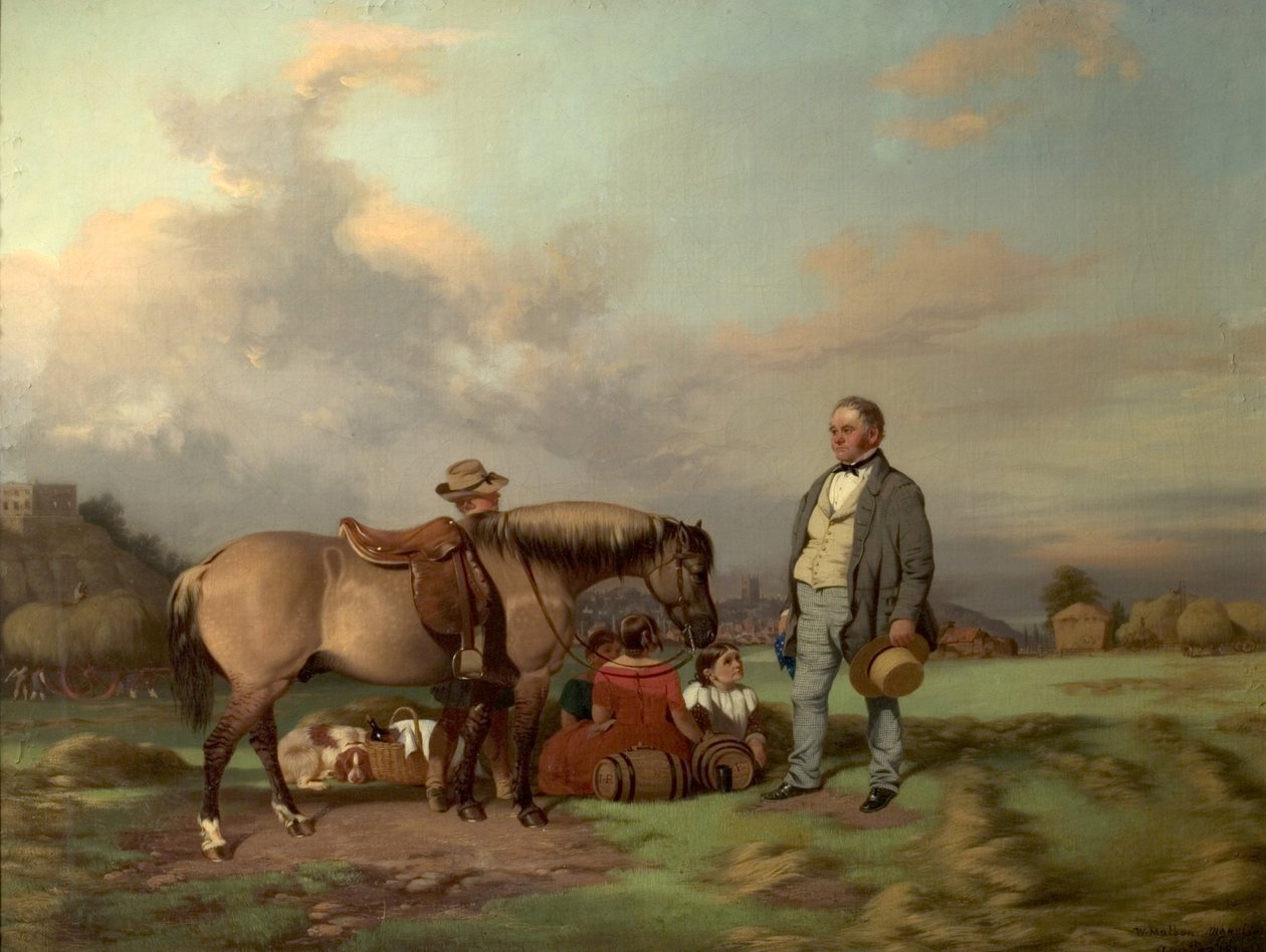 Joseph Fenton with His Family on the Meadows, Nottingham by William Malbon
