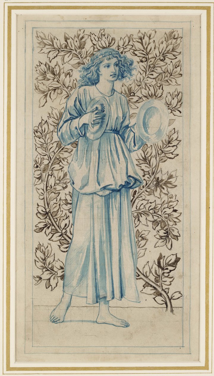 A Woman playing Cymbals by William Morris