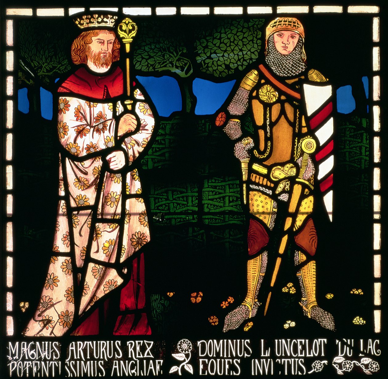 King Arthur and Sir Lancelot, 1862 by William Morris