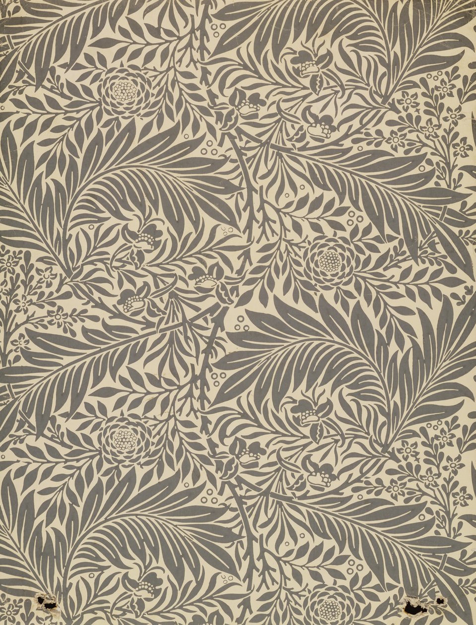 Larkspur, wallpaper design, 1872 by William Morris