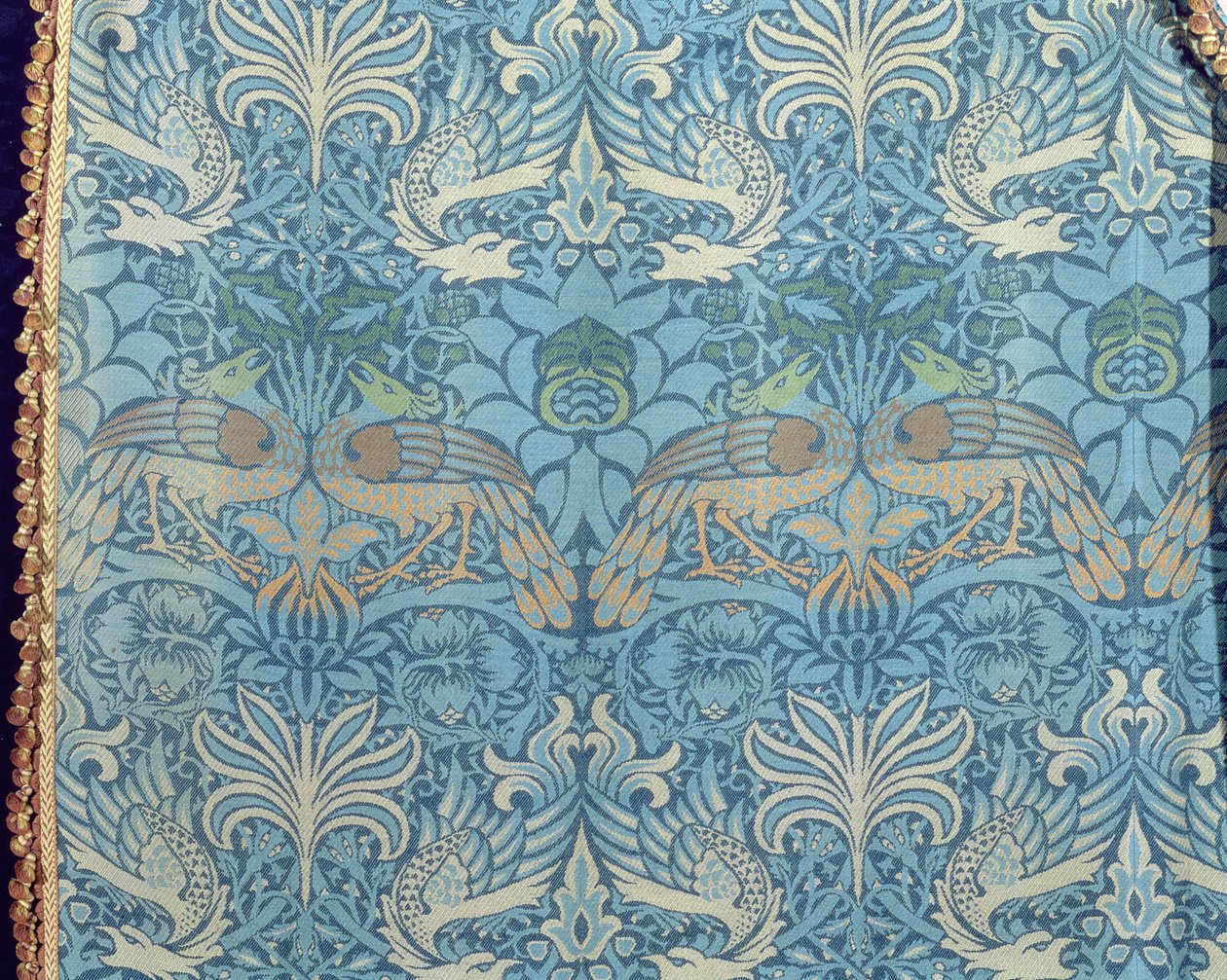 Peacock and Dragon, 1878 (detail) by William Morris