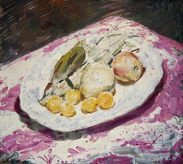 Still Life, fruit on a dish by William Nicholson