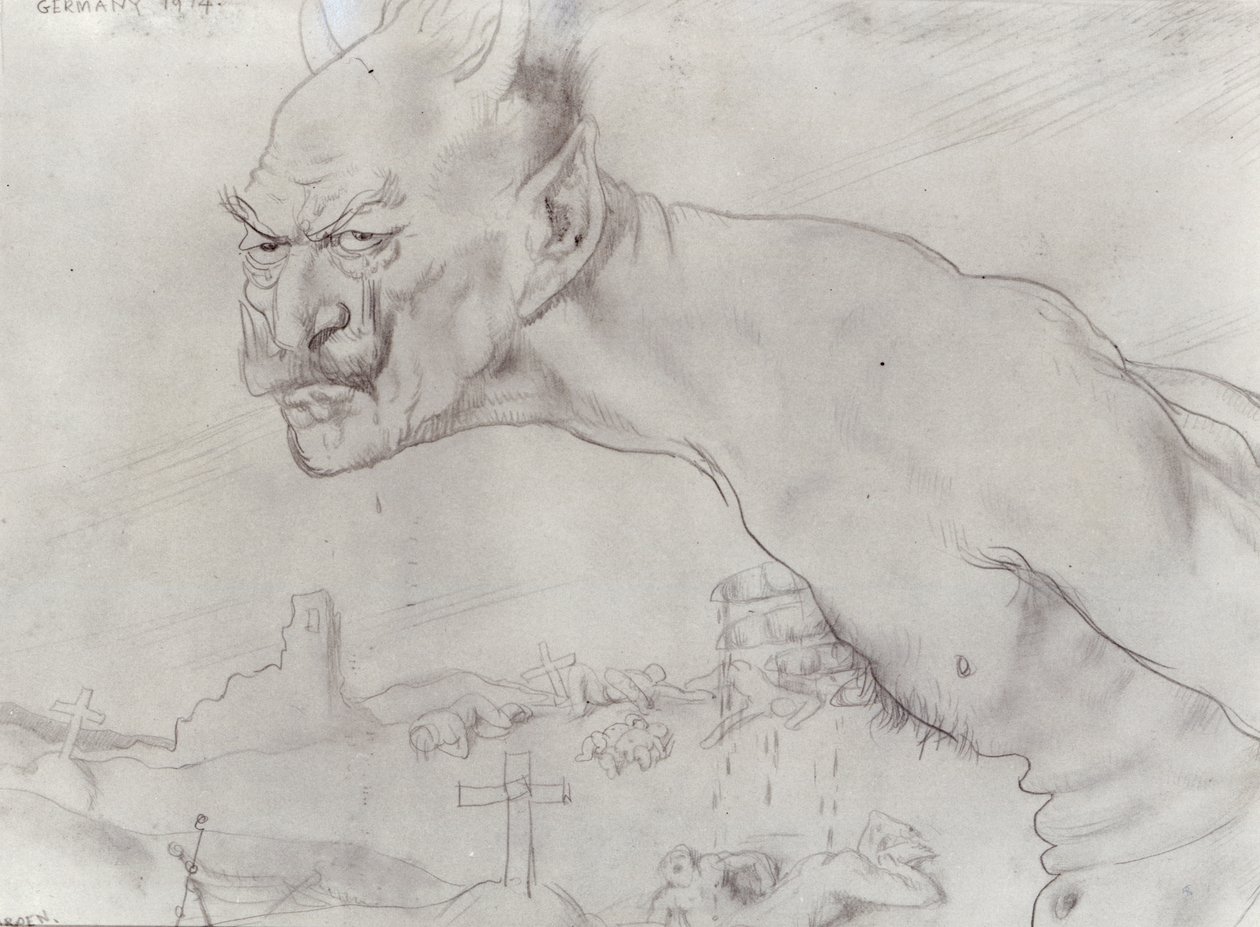 Kaiser Wilhelm as the Devil, 1914 by William Orpen