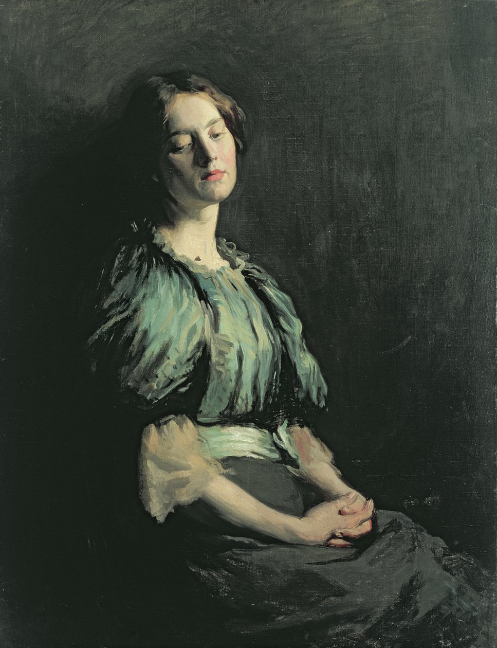 Portrait of a Girl Wearing a Green Dress by William Orpen
