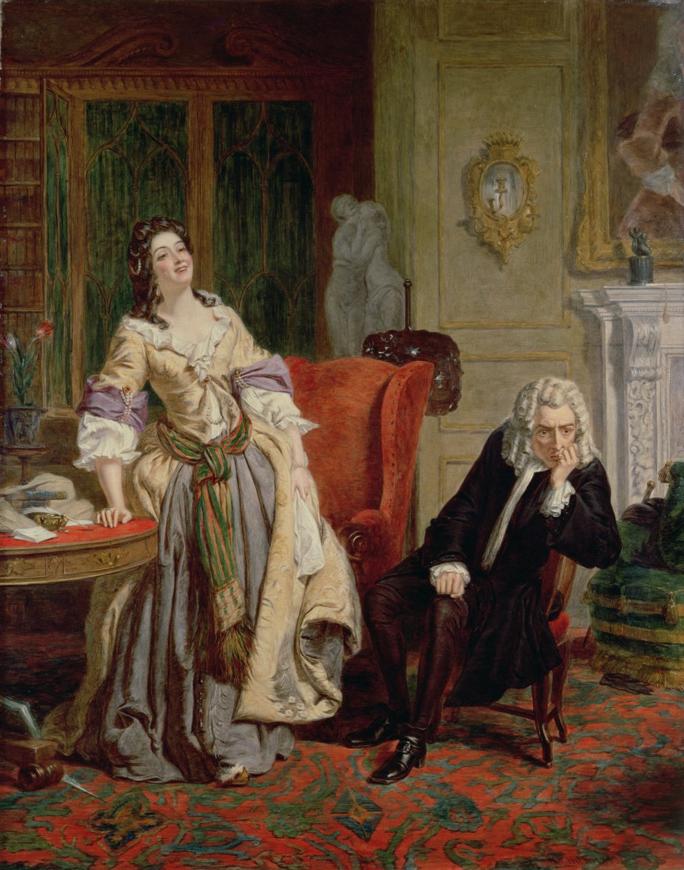 The Rejected Poet: Alexander Pope and Lady Mary Wortley Montagu by William Powell Frith