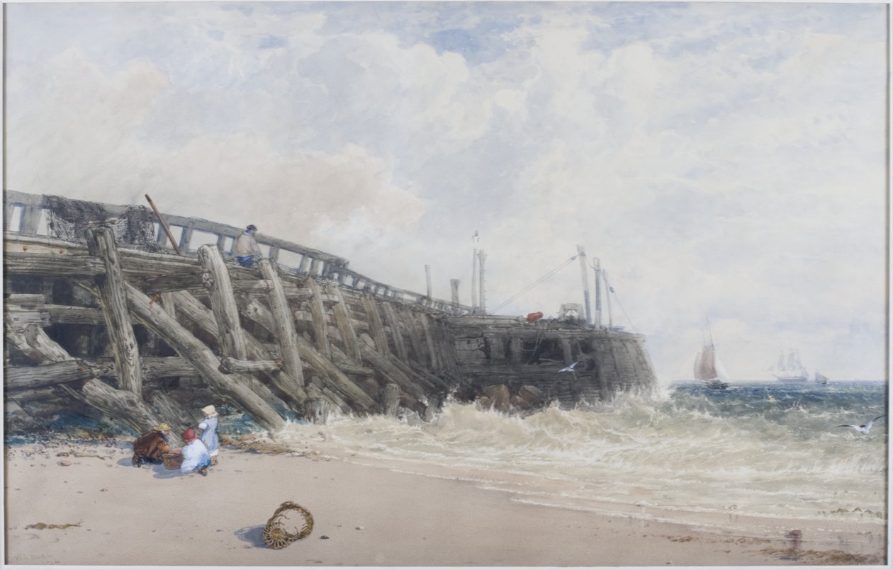 Newhaven Old Pier by William Roxby Beverly