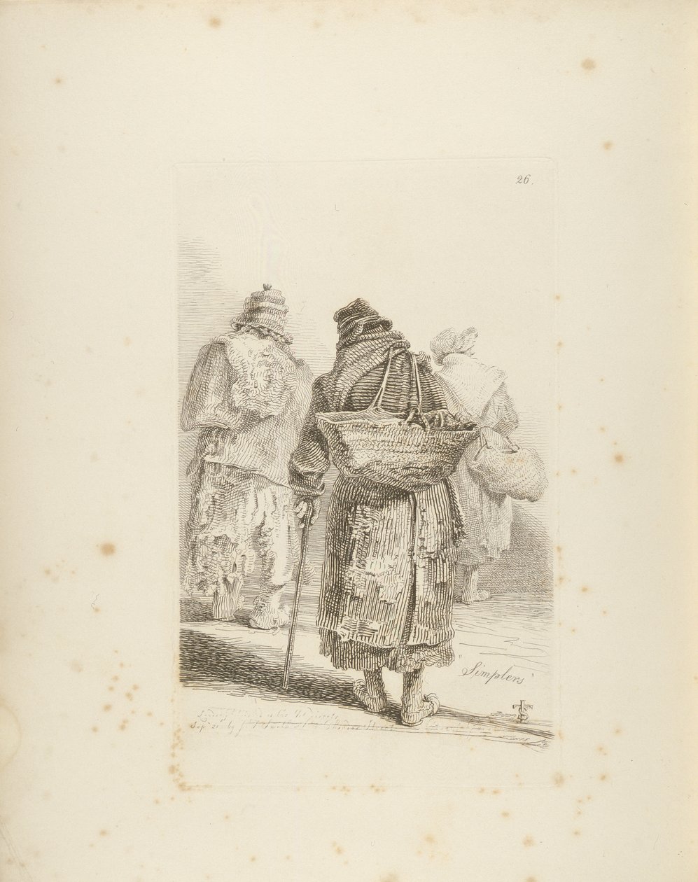 The Simplers, plate 26 from The Cries of London Exhibiting Several of the Itinerant Traders by William Skelton