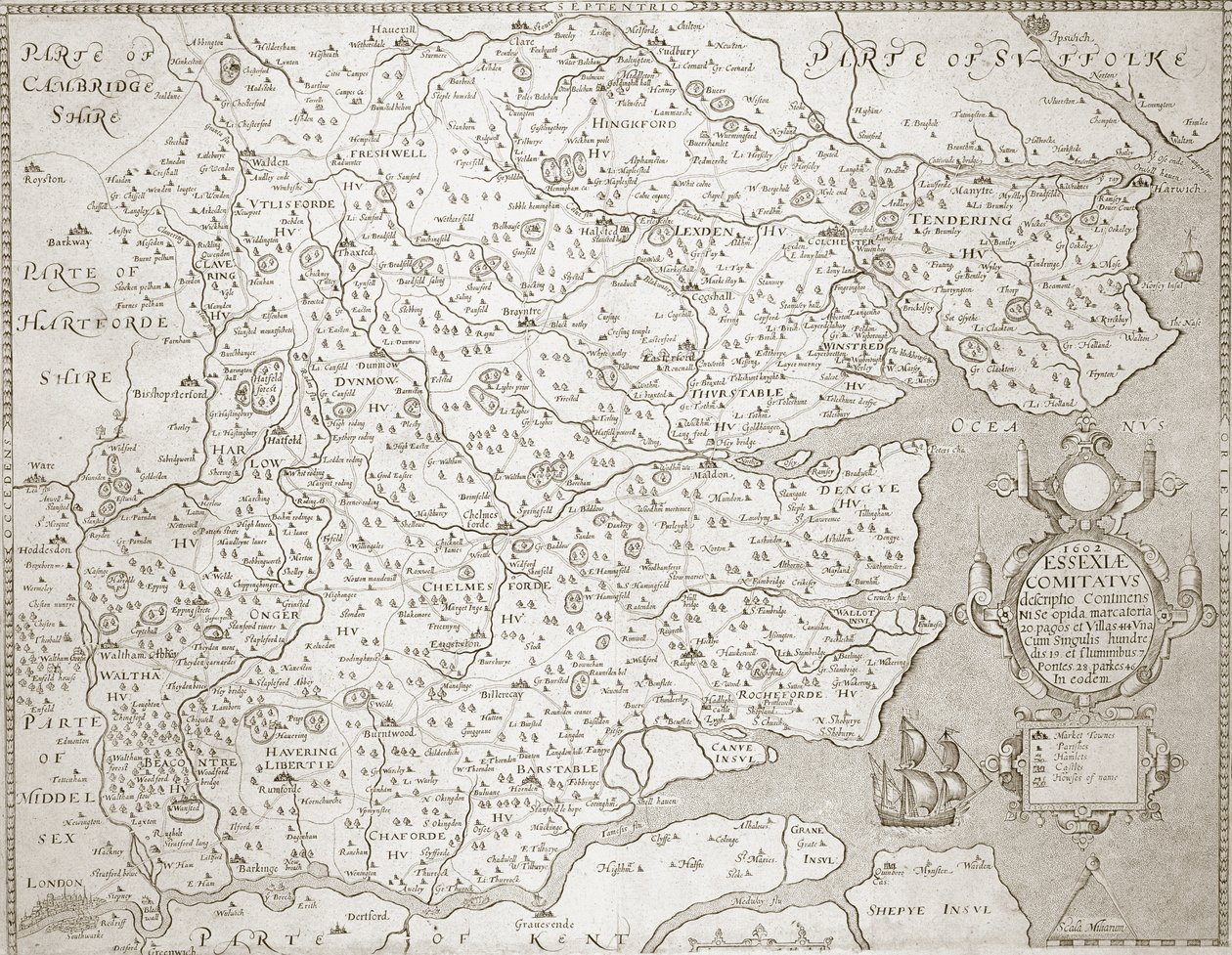 Map of Essex, 1602-03 by William Smith