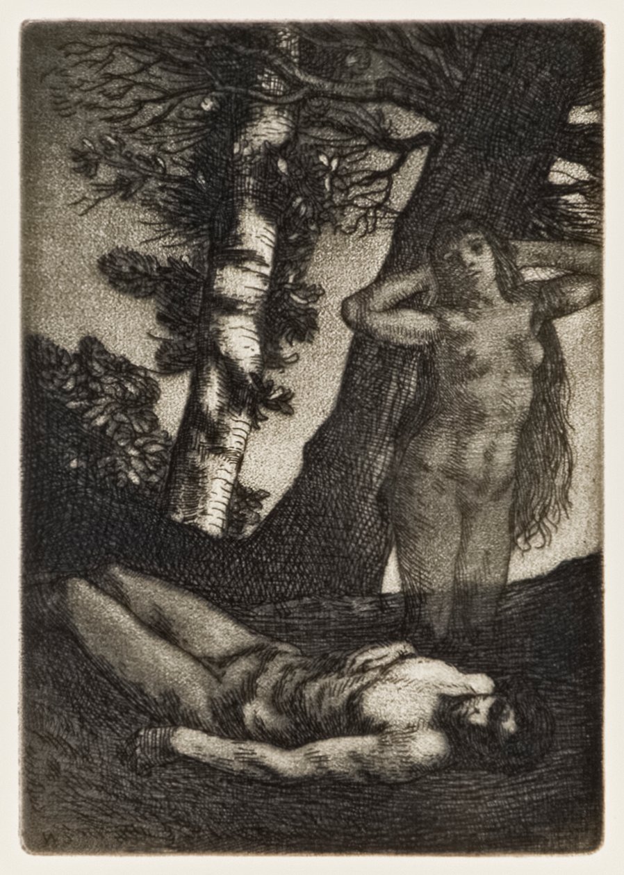 The Creation of Eve from Paradise Lost by John Milton, Illustration by William Strang by William Strang