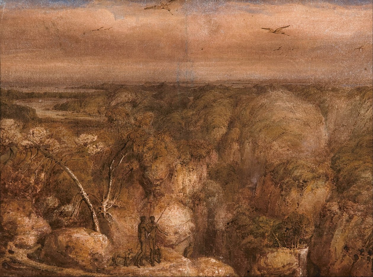 A Distant View of Port Bowen, from Mount Westall by William Westall