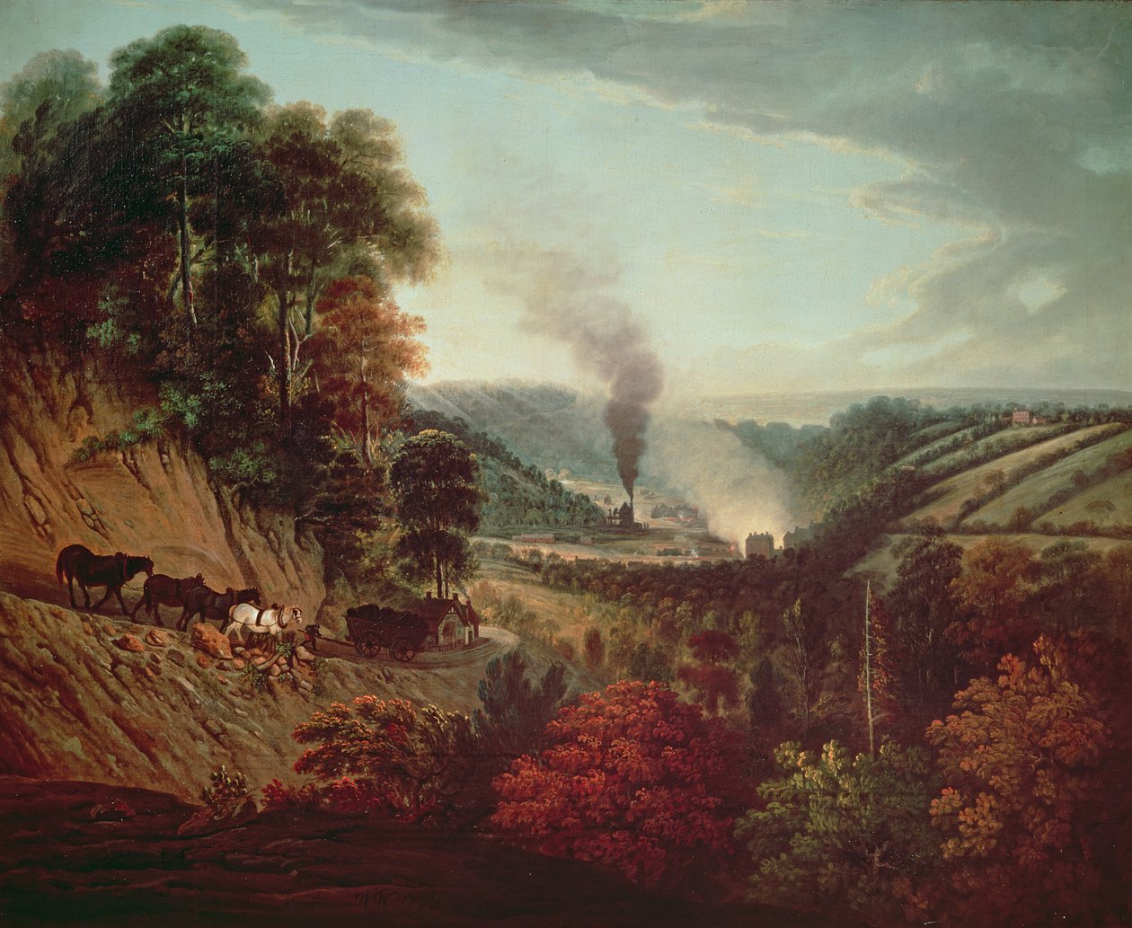 Morning View of Coalbrookdale, 1777 by William Williams