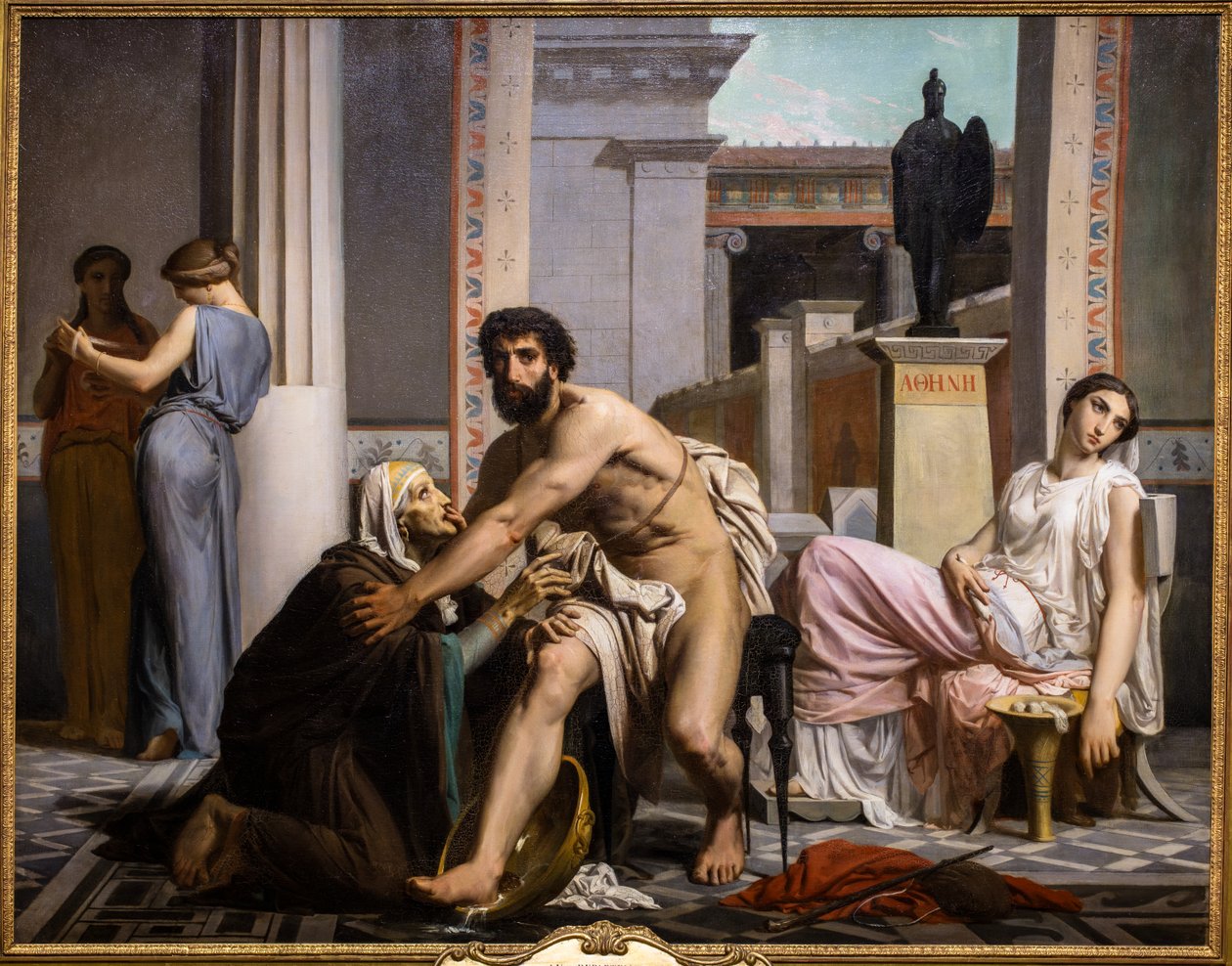 Odysseus recognized by his nurse on his return from Troy by William Adolphe Bouguereau