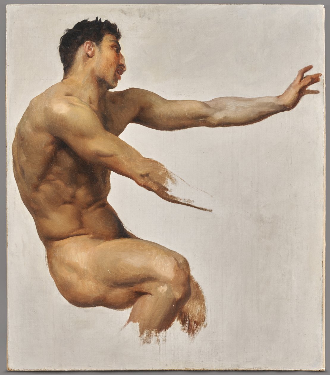 Study of Satyr for Nymphs and Satyr by William-Adolphe Bouguereau